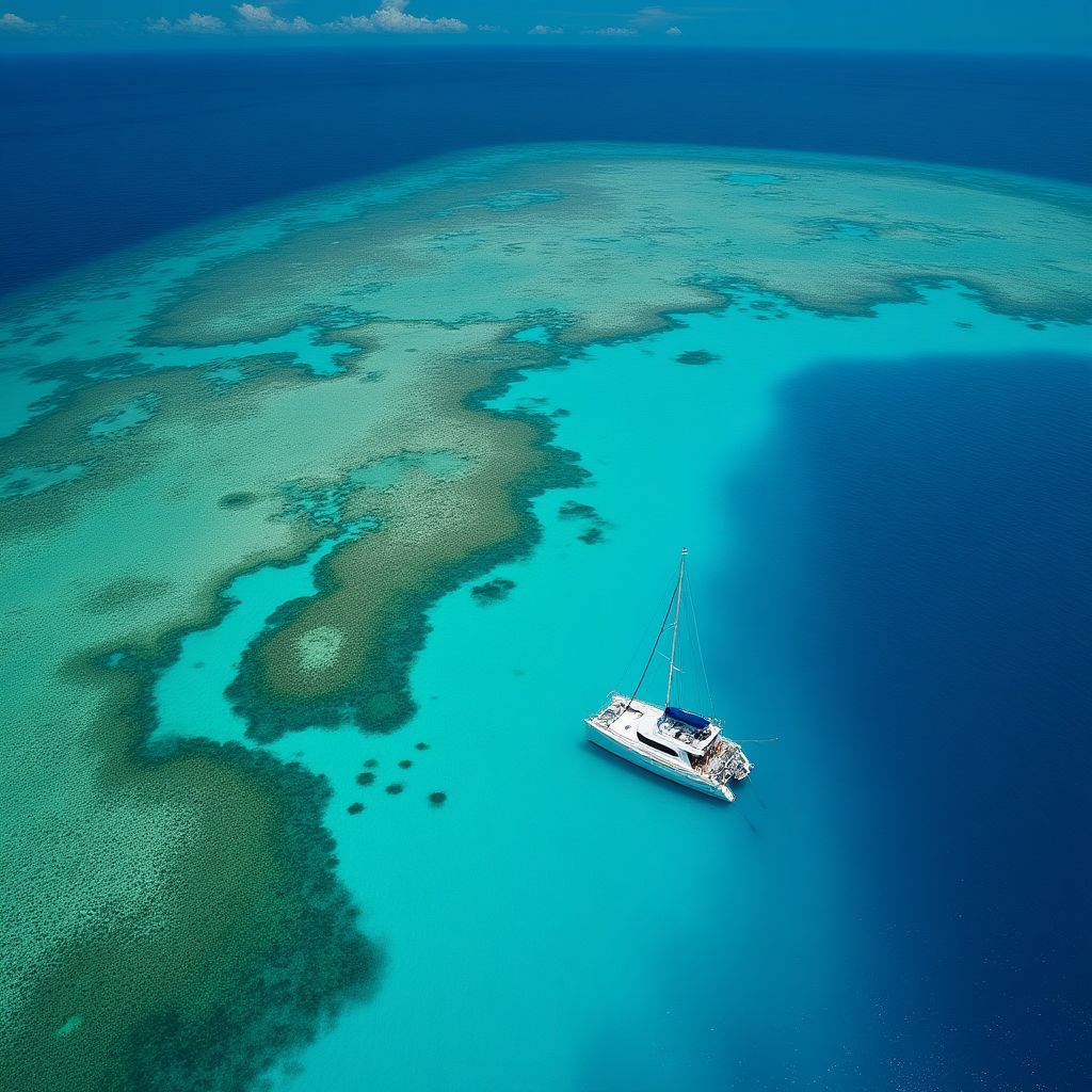 Aerial view of the Great Barrier Reef