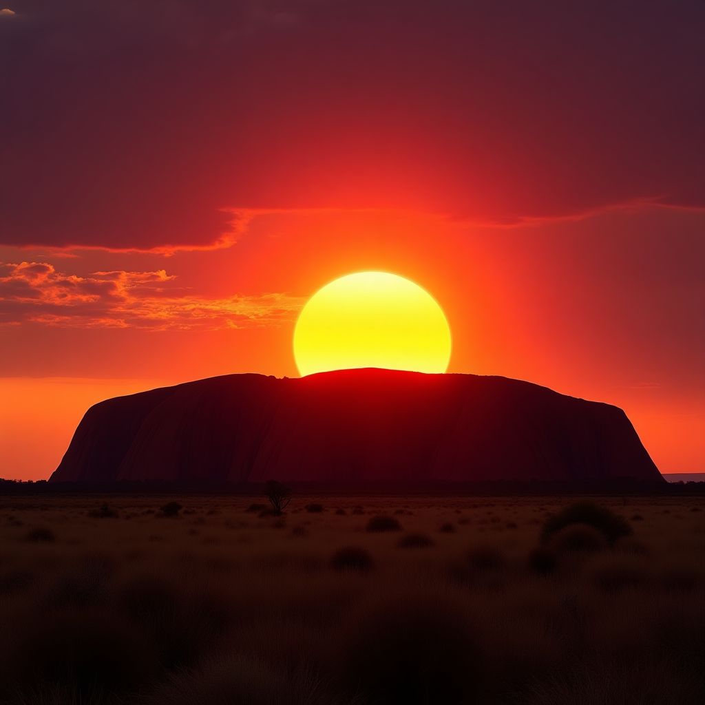 Uluru at sunset