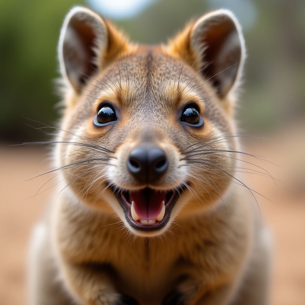 A smiling Quokka on Rottnest Island
